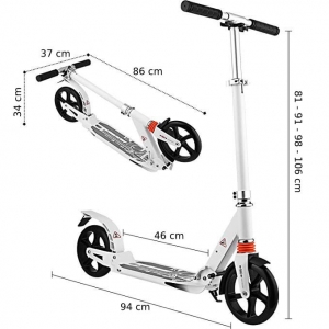 Самокат Scooter Urban Sity White складной двумя амортизаторами